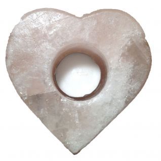 Portavela Sal CORAZÓN BLANCO